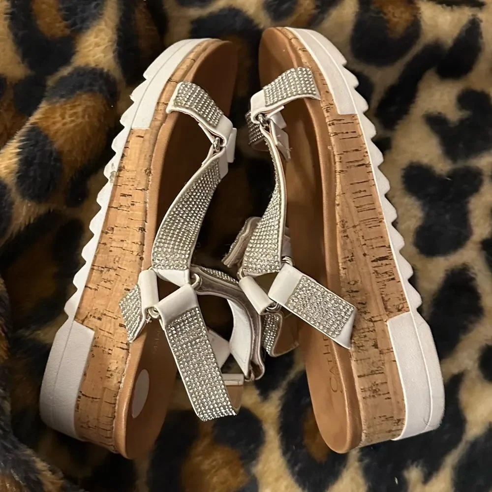 Catherine malandrino sandals  Marked wrong. will add measuremt from toe to heel